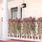 2-Pack Artificial Hanging Flowers for Outdoors – UV-Resistant, Realistic Faux Plants for Front Door, Porch, Planters, Patio, and Garden (Red & Purple)